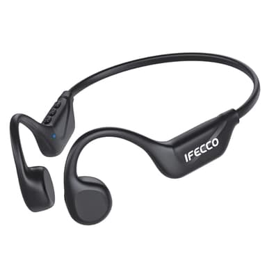 IFECCO Cuffie Conduzione Ossea, Auricolari Conduzione Ossea Bluetooth 5.4 con Microfono, IPX5 Impermeabili Auricolari Sportive, Open-ear Cuffie per Ciclismo Corsa Fitness