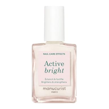 Manucurist Active Bright - Smalto Rinforzante Unghie Trattamento Riparatore - Vegan & Made in France - Smalto Indurente Rinforzante Unghie, Smalto Trasparente Unghie Bianco Latte - Regalo Donna