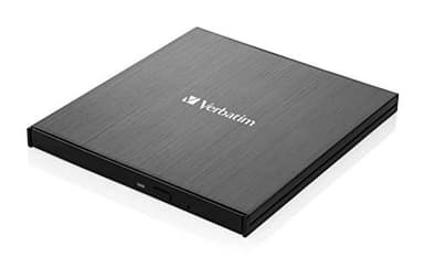 VERBATIM Masterizzatore esterno Blu-ray Slimline I USB 3.1 Gen 1 con connessione USB-C I Lettore Blu-ray I Unità Blu-ray esterna compatta per grandi backup I Lettore Blu-ray esterno I nero