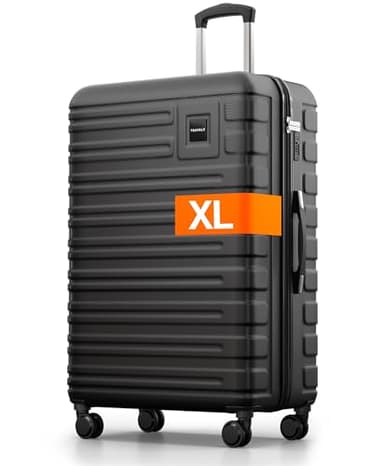 Travely Valigia in policarbonato grande 77 cm XL - volume interno 100 L - misura della cinghia 158 cm, valigie da viaggio, valigie e trolley, valigie da viaggio con rotelle