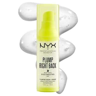 NYX Professional Makeup Plump Right Back Primer & Siero, Con Elettroliti, Formula Vegana, 30ml