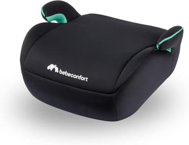 Bebeconfort Manga i-Safe Rialzo Auto, Alzatina auto per bambini 6-12 anni, 128-150 cm, Seggiolino auto leggero e compatto, Seduta imbottita, colore Full Black