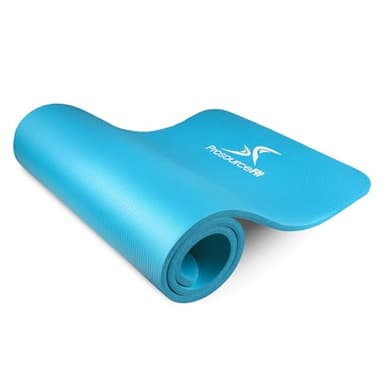 ProsourceFit ps-2003-mat-aqua-ffp, Tappetini Extra Spessi per Yoga e Pilates, 1,27 cm e 2,5 cm Unisex-Adulto, Aqua, 1/2"