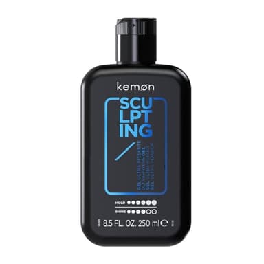Kemon - Sculpting Gel, Modellante per Capelli Con Effetto Bagnato, Finitura Lucida, Ideale Per Fissare Tutti i Tipi di Pettinatura, Adatto A Capelli Corti E Non Strutturati, 250 ml