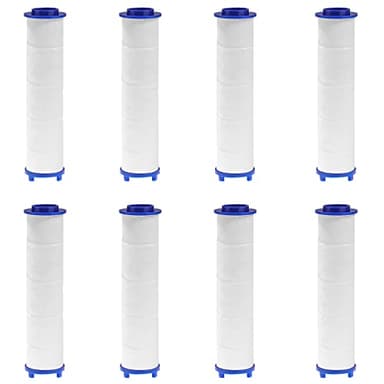JINXIAN 8 Pezzi Filtro Doccia in Cotone PP Filtro per Doccetta Doccia Anticalcare Sostituibile Cotone Filtro Doccia a Risparmio Energetico per la Rimozione Della Cartuccia dei Sedimenti（8 x 2.5cm）