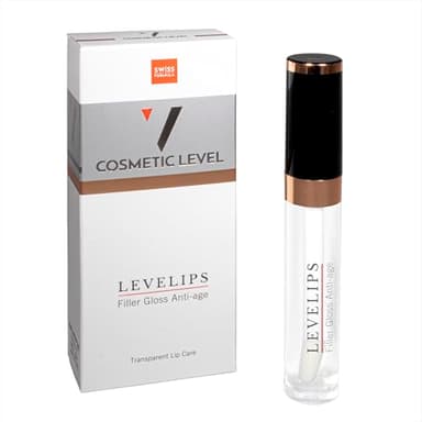 COSMETIC LEVEL, LEVELIPS Filler Gloss Anti-age | Booster labbra trasparente | Volume effetto immediato e naturale | Rimpolpante | Visibile riduzione delle rughe | 6ml