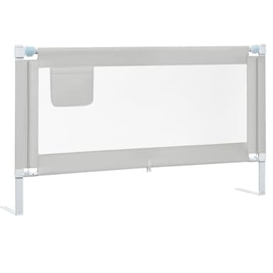 WOLTU Sponda Letto Bambini Anticaduta 150 cm, Barra di Sicurezza con Doppio Blocco e Altezza Regolabile 69-87 cm, per Materasso, Grigio Chiaro