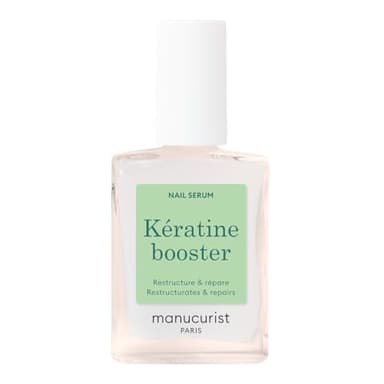 Manucurist Kératine Booster - Indurente Unghie - Smalto Rinforzante Unghie Fragili - Cheratina vegetale, AHA, PHA, MSM, Silicio e Vitamina B8-97,5% ingredienti di origine naturale