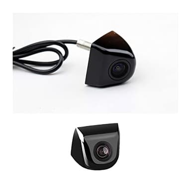 CGEAMDY Telecamera Anteriore per Auto, Telecamera di Retromarcia HD LED, Visione Notturna, Fotocamera Posteriore con Eccellente Visione Notturna IP68 Impermeabile, Grandangolo 155 Gradi(Nero)