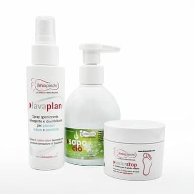 Igiene e Profumo per i tuoi Piedi | Set di 3 prodotti | Spray ingienizzante, Crema per la sudorazione, Sapone igienizzante | I Tuoi Piedi Sempre Profumati | Prodotto in Italia da IlmioPiede