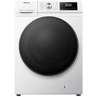 Hisense WDQA9014EVJM Lavasciuga 9 Kg, 1400 Rpm, 15 Programmi Automatici, Vapore, Motore Inverter, Standard Classe Efficienza Energetica D, Display LED, Programma Rapido