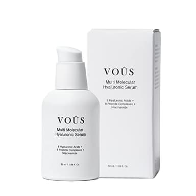 Siero ialuronico 8 volte con Argireline, Matrixyl | 50 ml | + niacinamide + peptidi 8 volte | Anti invecchiamento | cura idratante vegana, pulita e naturale di VOÛS skincare
