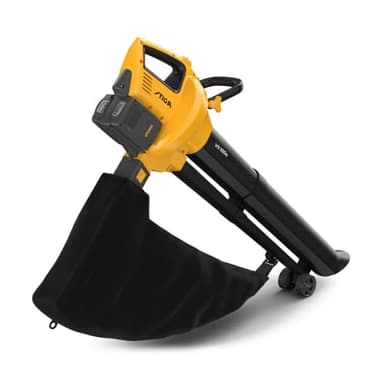Stiga VS 100e 3in 1 aspirapolvere e soffiatore di foglie con smerigliatrice, Incl. 2 x 20 V (4 Ah) Batteria e caricabatterie