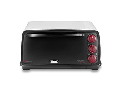 De'Longhi EO14902.W Sfornatutto Forno elettrico con spegnimento automatico, 14L, termostato regolabile, 5 funzioni di cottura, luce interna, Timer, interno antiaderente, Nero/Bianco, lxpxa 52x41x26cm