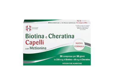 Matt, Biotina e Cheratina Capelli con Metionina, Integratore Capelli e Unghie con Vitamina C, Vitamina E, Zinco e Selenio, Confezione da 30 Compresse