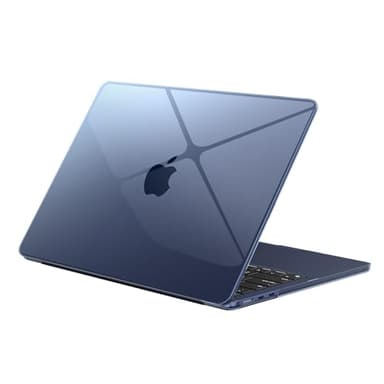 EooCoo Cover Ultra Sottile e Trasparente Compatibile con MacBook Air 13,6 Pollici M4 M3 M2 2025 2024 2022 A3240 A3113 A2681, Plastica Rigide Protection Custodia Mac 13 - Mezzanotte Cristallo Chiaro