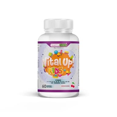 Healthy Fusion Multivitaminico per bambini | Rafforza il sistema immunitario | Aumenta le difese e favorisce la crescita | Fornisce l'energia quotidiana di cui hanno bisogno 60 Compresse masticabili