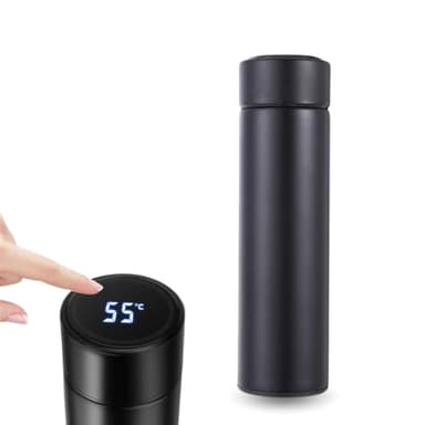 PARENCE.- Riscaldatore LED Touch Screen - 500ml, acciaio inox, temperatura calda 12h e fredda 24h - bollitore portatile a doppia parete - colore casuale