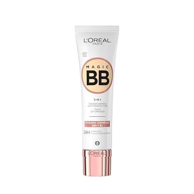 L'Oréal Paris, Crema Colorata Idratante e Uniformante, Con Vitamine B5 ed E, Pelle Idratata Fino a 24h, Con SPF 20, Risultato Naturale, Magic BB Cream, 02 Light, 30 ml