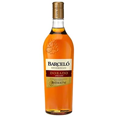 Ron Barceló Dorado Añejado – Bottiglia da 1000 ml di Rum Ambrato, Invecchiato Fino a 2 Anni in Barrique di Rovere, Rum Dominicano da 100% Succo di Canna da Zucchero, Per Cocktail Originali