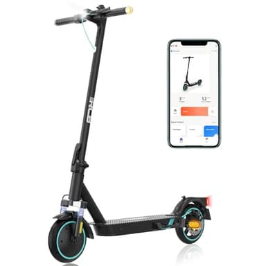 RCB R17 Monopattino Elettrico, Fino 25KM/H, 350W, Batteria 7.8Ah, APP, 8.5" Pneumatici Solidi, 30KM di Autonomia, Schermo LED,Capacità 150kg, Pieghevole Monopattino con Assorbimento Dell'urto