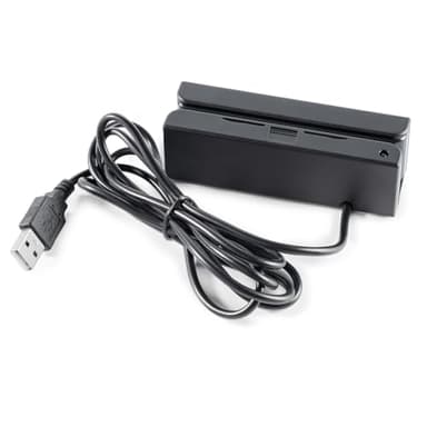 Posunitech MSR100 Lettore di carte a banda magnetica USB, Lettore macchina POS per tessere, programmabili e integrazione con varie Localizzatori GPS, Nero