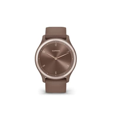 Garmin vívomove Sport, Smartwatch ibrido, Cassa 40mm, Touchscreen OLED e Lancette, Cardio, SpO2, GPS connesso, Monitoraggio 24/7, Notifiche, Calendario, SMS emergenza (Walnut) (Ricondizionato)