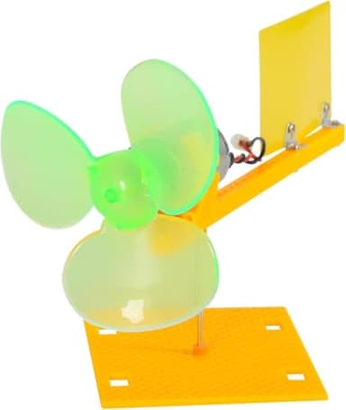 DEWIN Kit generatore eolico fai-da-te,Mini Motore a Turbina Kit Generatore Micro Eolico Verticale 0,01V-24V con pale di Supporto
