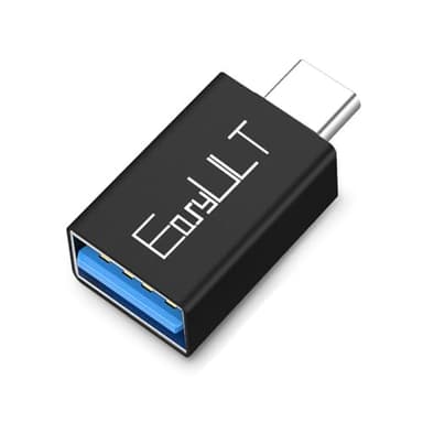 EasyULT Adattatore da USB C a USB 3.0, Adattatore OTG Tipo-C a USB A, Conversione da Thunderbolt 4/3 a USB, Compatible per MacBook PRO 2021, MacBook Air 2020, Galaxy S8 S9 Plus Note 8 9-Nero
