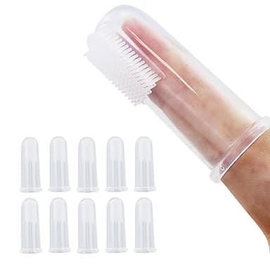 12 Pezzi Spazzolini morbidi della barretta dell'animale domestico del silicone, Pulizia dei denti dei pennelli per pulizia dei denti dei cani Pulizia dentale per i cani Gatti