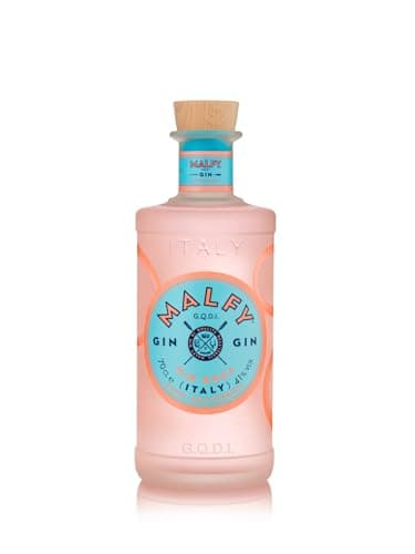 Malfy Gin Rosa, Premium Gin Italiano Agrumato e intenso, Infuso di 9 Botaniche con infusione di Pompelmo della Sicilia, vol 41%, 70CL