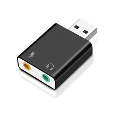 Scheda audio esterna USB convertitore audio jack da 3,5 mm per PC, PS4, PS5, Laptop compatibile con Windows e Mac, qualità del suono ad alta definizione, design compatto Plug and Play