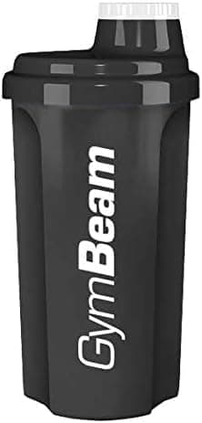 GymBeam Shaker per Proteine Premium, 700ml, con Coperchio Filettato, Adatto per Lavastoviglie, Microonde e Frigorifero, Shaker Palestra, Non Contiene BPA e DEHP (Black)