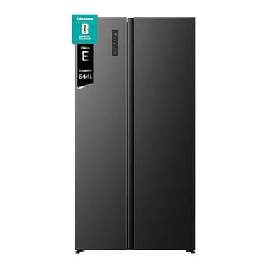 Hisense RS3P558NEFE, NUOVO Frigorifero Side by Side, AMPIA capacità 544 litri, Total No Frost, Convert Active zone, Motore Inverter, Controllo Elettronico Touch, Cassetto Fresh Crisper, Classe E, Nero