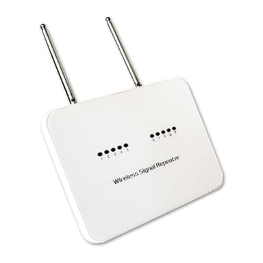 Cpolebev Ripetitore di Segnale Wireless 433 MHz, Trasmettitore, Amplificatore per gsm PTSN WiFi, di Allarme Antifurto Domestico, Cavi, Spina UE