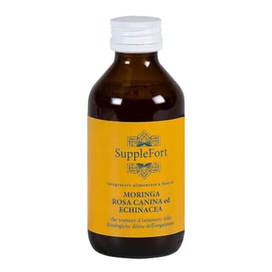 Sciroppo Immunitario Naturale Supplefort – Moringa Pugliese, Rosa Canina, Echinacea – 100% Senza Zuccheri o Dolcificanti, Ricco di Antiossidanti, Sicuro per Diabetici e Bambini
