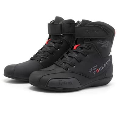 RIDEIRON Scarpe da Moto Uomo Normativa CE, Stivali Motocross, Protezione Caviglia, Scarpe da Equitazione Stradale Rinforzate