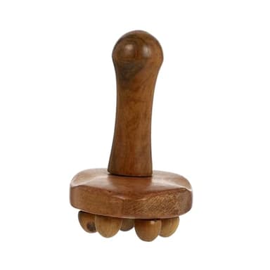 3 Pezzi Massaggiatore Portatile per Rilassamento Muscolare Design Ergonomico Strumento per Trattamento e Dalla Tensione Marrone