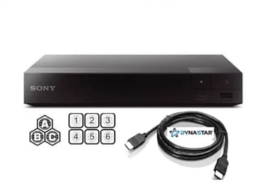 Region Free Blu-Ray Player Compatible with Sony BDP-S6700 with 3D WiFi and 4K-Upscaling Multi Region Code Free | Blu-Ray Regions A, B, C | DVD Regions 0-8 with Dynastar 6FT HDMI Bundle