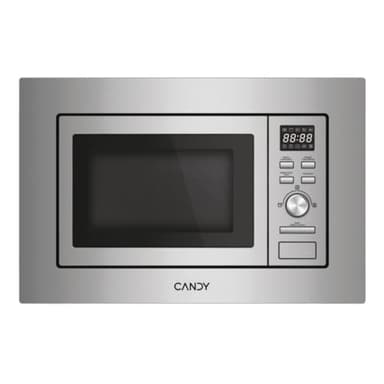 Candy Wave 600 Microonde da Incasso, 20 Litri, 7 programmi, 5 livelli di potenza, Grill, ricette su App hOn AxLxP 38,2x59,5x34,4 cm, Acciaio Inox - CA20FMW7NG