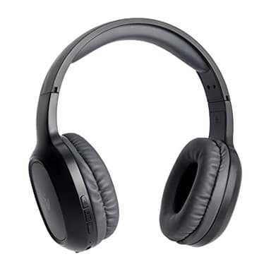 VulTech Cuffie Crab2 HBT-11BK Rev. 2.1 Over Ear Wireless Bluetooth 5.3 Aux con Microfono, Controllo Traccia, Gestione Chiamate, Ricarica Type-C Autonomia 12 ore, Accoppiamento Automatico Android/iOs