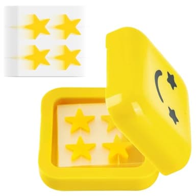 AWAVM 40pieces Patch Idrocolloide Brufoli, toppa di acne a forma di stella, Pimple Patch Pratica Decorativa, Patch di Acne Facciale, Viene Fornito con Scatola di Specchio Portatile