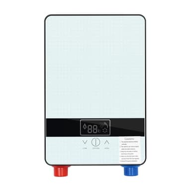 Scaldacqua istantanea doccia, scaldacqua elettrico istantaneo, 6500 W Tankless acqua calda istantanea bagno doccia, bagno scaldabagno elettrico 0-55 ℃, 29 × 19 × 6,5 cm