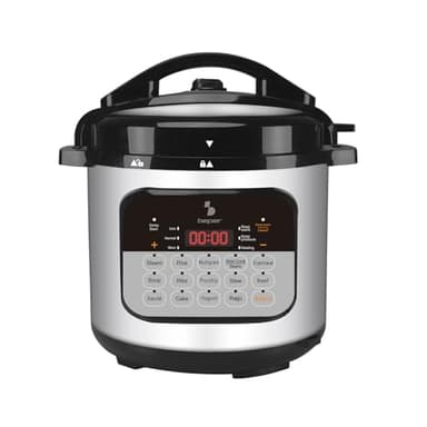BEPER P101COS002 Pentola Multicooker a Pressione 6 Litri,15 Programmi di Cottura, Slow Cooker, Timer 24h, 3 Livelli di Pressione, Funzione Mantenimento Caldo, 10 Sistemi di Sicurezza,1000W