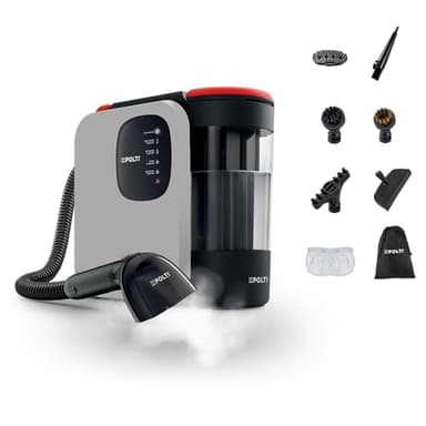 Polti StainOver SC20, Lavatappeti a Vapore 4 in 1 per Rimuovere le Macchie, Smacchiatore con Funzione Vaporetto, Tecnologia SteamActive, Ideale per chi ha Animali, 9 accessori inclusi, Grigio