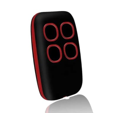 Telecomando Cancello Universali 4 in 1, Telecomando Rolling Code universale multifrequenza da 280 a 868mhz. Radiocomando Cancello programmabile Versione aggiornata con Lista compatibilità (Rosso)