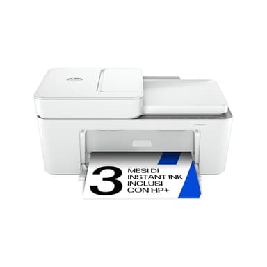 HP DeskJet 4220e 588K43, Stampante Multifunzione a Getto d'Inchiostro A4 a Colori, Fronte e Retro Manuale, 8,5 ppm, Wi-Fi, ADF, Fax da mobile, 3 Mesi di Inchiostro Instant Ink Inclusi, Bianca