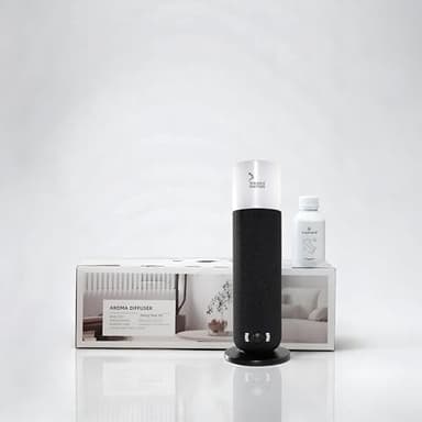 Diffusore Profumo Ambiente Smart a Nebulizzazione a Freddo, Ideale per Casa e Negozi, Copre fino a 100 m², con Luce Ambientale Integrata, Design Elegante, Inclusa Fragranza Rosso Divino (Nero)
