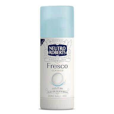 Neutro Roberts, Deodorante Stick Fresco, Zero Sali di Alluminio, Zero Macchie, Con Puro Olio di Glicerina, Deodorante Uomo e Donna, Dermatologicamente Testato, Formato 40 ml, 48h