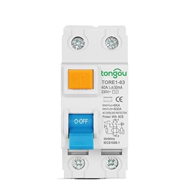 Salvavita Riarmo Automatico 2P 16A 63A 10mA 30mA 100mA 6KA RCCB RCD 230V Elettromeccanico Corrente residua Interruttore differenziale Interruttore di Sicurezza Differenziale Riarmo Automatico (Size :